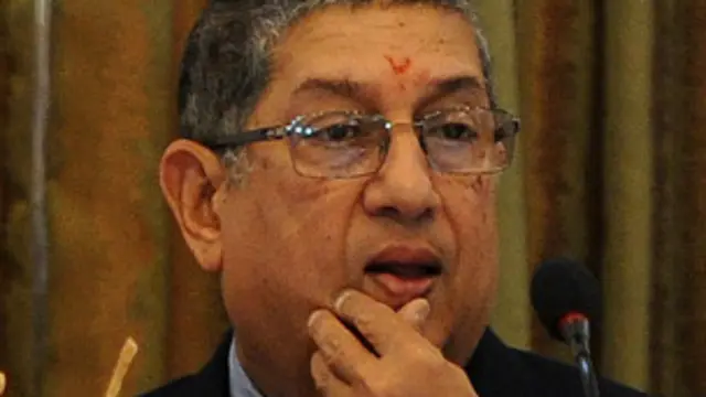 بی سی سی آئي کے صدر این سری نواسن کو عدالت سے کوئی ہمدردی نہ مل سکی