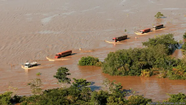 Cheia do Rio Madeira, no Acre | Crédito: Agência de Notícias do Acre