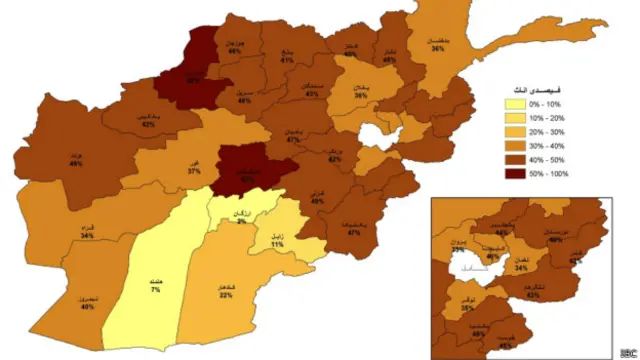 در نخستین انتخابات ریاست جمهوری افغانستان شصت درصد رای دهندگان زن بودند