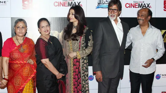 जया बच्चन, वृंदा राय, ऐश्वर्या राय बच्चन, अमिताभ बच्चन और रजनीकांत