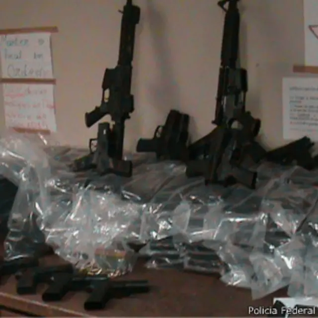 Drogas e armas apreendidas em ação da PF (foto: Polícia Federal/Divulgação)