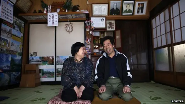 Kimiko Koyama e o marido, Toshio, voltaram para casa na cidadebaixar o betanoTamura (Reuters)