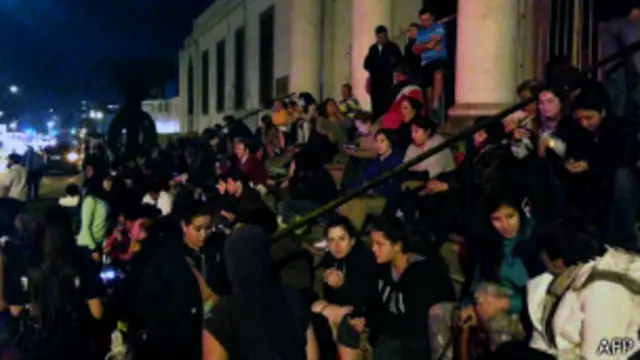 Evacuação no Chile (AFP)