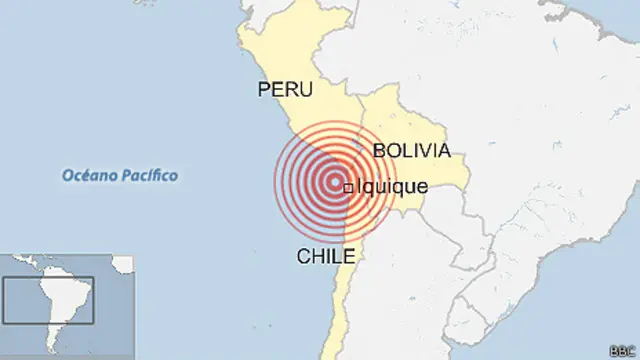 Mapa del sismo