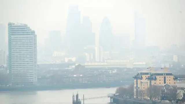 Загрязненный воздух над Англией