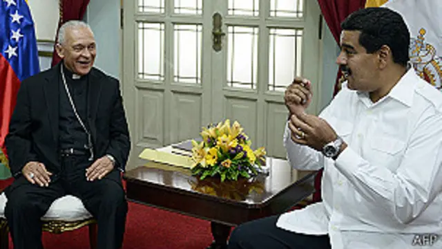 Diego Padrón y Nicolás Maduro