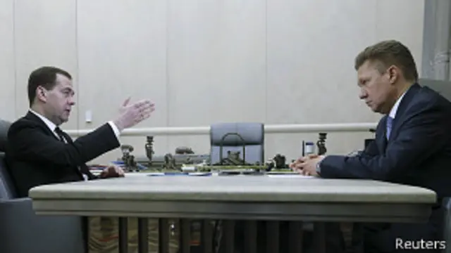 Дмитрий Медведев и Алексей Миллер