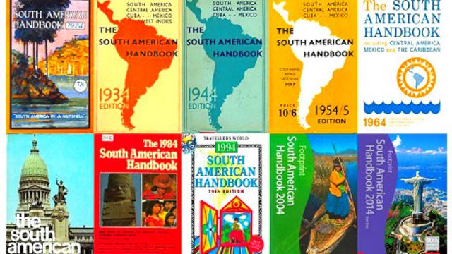 Portadas del Manual para Sudamérica de diferentes décadas