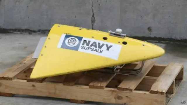 Alat pendeteksi bunyi ping dari kotak hitam pesawat.