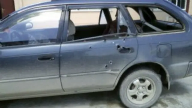 هغه سراچه موټر چې وژل شوې خبریاله پکې سپره وه.