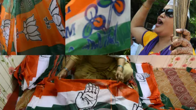 بھارت کے معرف انتخابی نشانات میں ہاتھ کا پنجہ، کنول کا پھول، ہاتھی، جھاڑو وغیرہ شامل ہیں