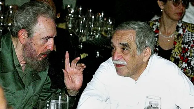 Fidel Castro y Gabriel García Márquez. Foto AFP.