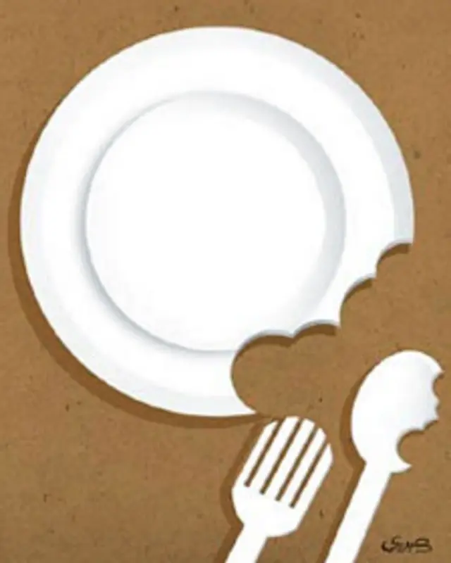 گرسنگی، کارتون هادی حیدری، شهروند