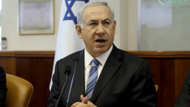 رئيس الوزراء الإسرائيلي نتنياهو توعد بالرد على توقيع الفلسطينيين بعض الاتفاقيات الدولية.