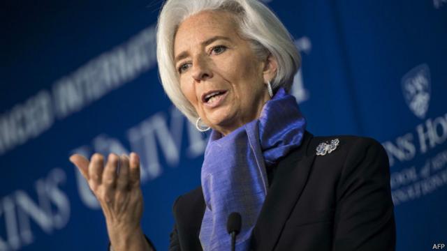 Глава МВФ Крістін Лагард: конфлікт на сході спричинює спад економіки України
