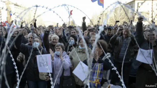 Протест в Донецке
