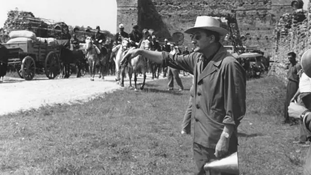 Лукино Висконти на съемках фильма