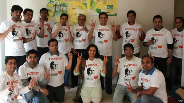 अमरीका में भारतीय मूल के नरेंद्र मोदी समर्थक