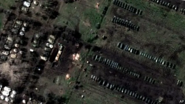 Nato nói bức hình chụp ngày 22/3 này cho thấy vị trí đóng quân của Spetsnaz ở Yeysk, gần biên giới phía nam với Ukraine