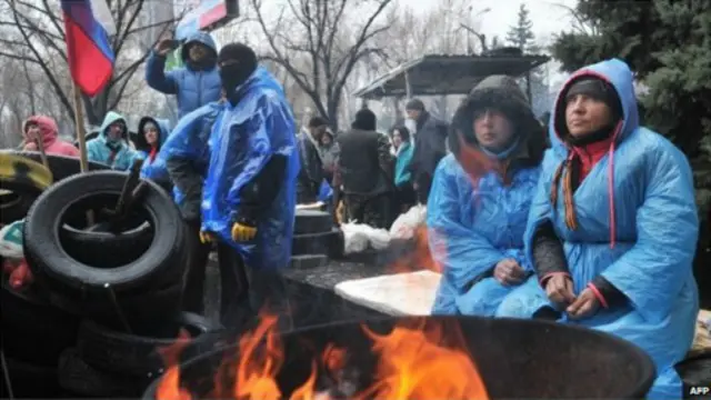 Các cuộc biểu tình vẫn tiếp diễn ở khu vực phía đông Ukraine