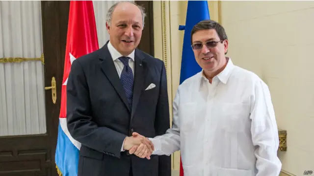 عقد فابيوس مؤتمرا صحفيا مشتركا مع نظيره الكوبي