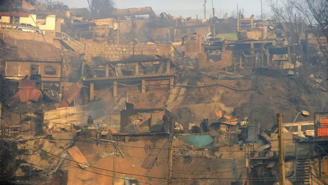 Damnificados del incendio en Valparaiso