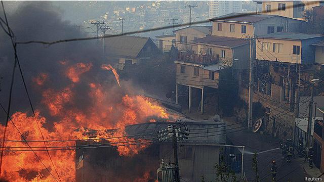 incendios en Valparaso, Chile