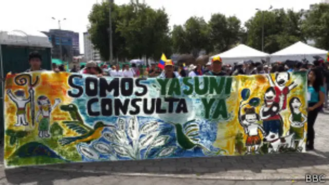 Marcha de Yasunidos en Quito.