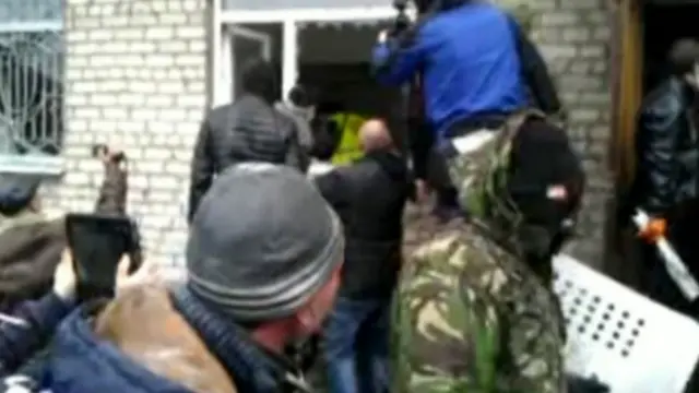 Vụ tấn công mới nhất ở miền đông Ukraine nhắm vào đồn cảnh sát Horlivka, gần Donetsk