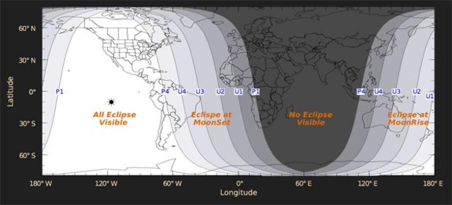 Mapa de visibilidad de la Nasa.