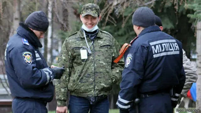 Протестующие в Донецке