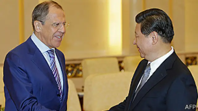 Sergei Lavrov y Xi Jinping