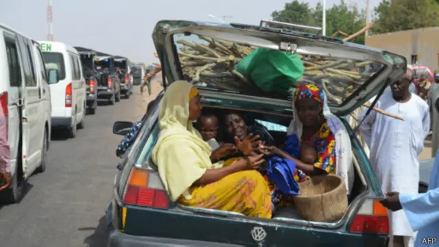 مردم از شمال شرقی نیجریه از ترس حملات بوکوحرام فرار می‌کنند