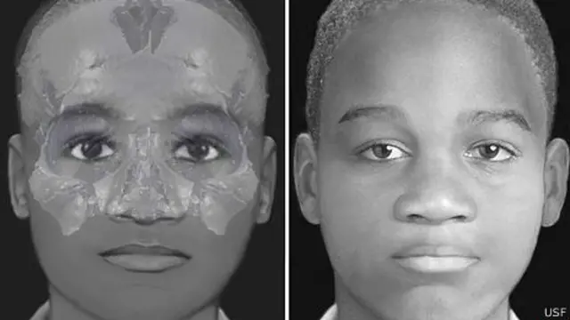 Imagen de reconocimiento facial de un chico de entre 10 y 12 años de edad.