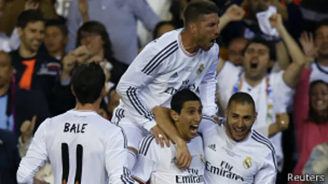 El galés Bale y el argentino Di María marcaron para el Madrid.