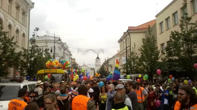 Гей-парад в Вильнюсе, 2013 год.