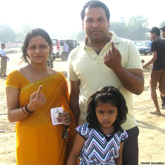 पटना, मतदान के बाद एक परिवार