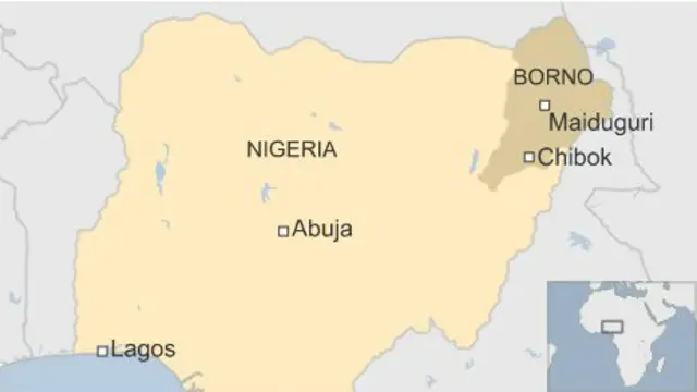 Mapa da Nigéria (BBC)