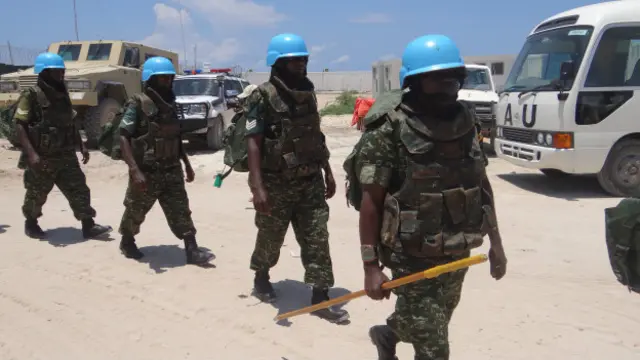 Wanajeshi wa Umoja wa mataifa.