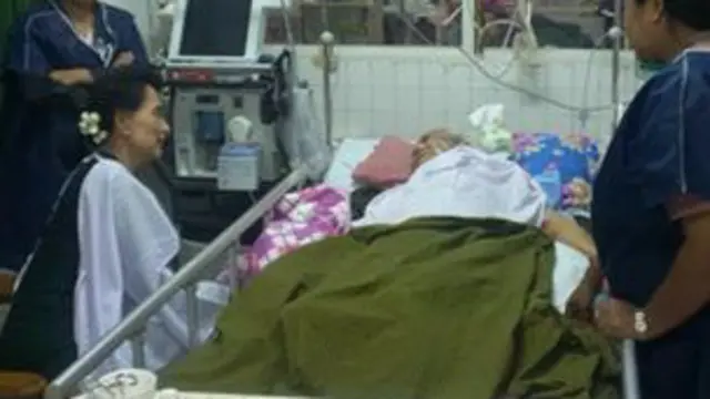 ဦးဝင်းတင်က ဒေါ်အောင်ဆန်းစုကြည်နဲ့ ၄၅ မိနစ်ကြာ စကားပြောခဲ့