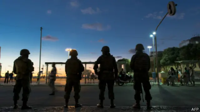 Força Nacional na Bahia. AFP