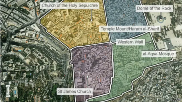 Pembagian wilayah suci tiga agama di Yerusalem