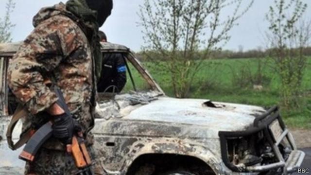 تنتشر في شرق أوكرانيا جماعات مسلحة موالية لروسيا تحتل المباني والمنشآت الحكومية.