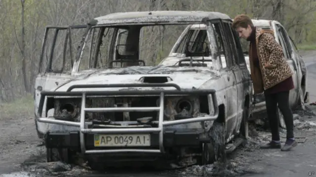 Сгоревшие машины