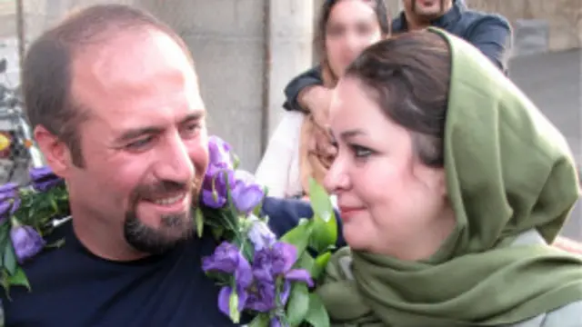 حسین نورانی‌نژاد و همسرش پس از پایان دوره محکومیت آقای نورانی نژاد در سال ۱۳۸۹ 