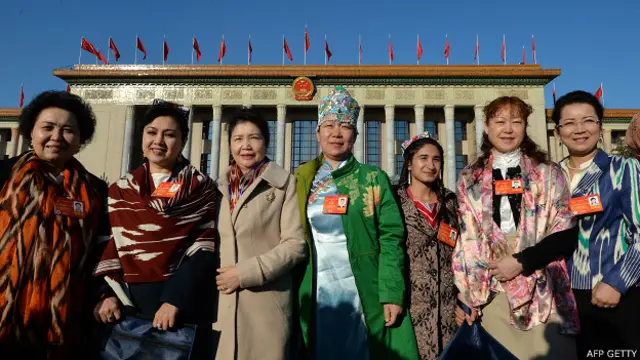 Phái đoàn Uighur từ Tân Cương ở Quốc hội Trung Quốc đầu tháng Ba