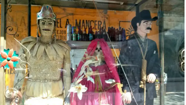 Loja de produtos ligados à Santa Muerte (BBC)