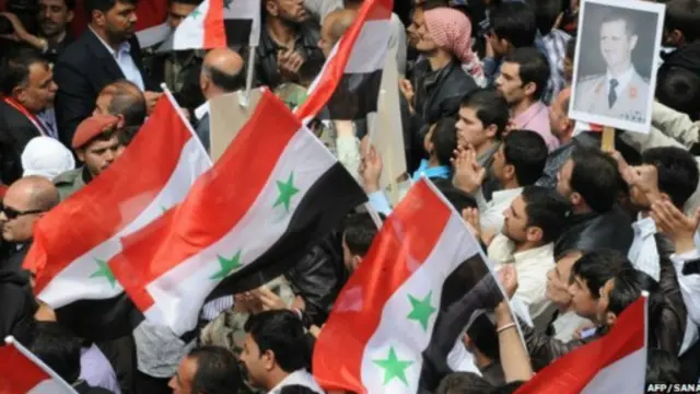Truyền thông nhà nước đăng hình ảnh cuộc diễu hành ủng hộ ông Assad