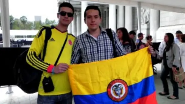 Yago y Martín, colombianos que asistieron al homenaje luctoso de Gabriel García Márquez