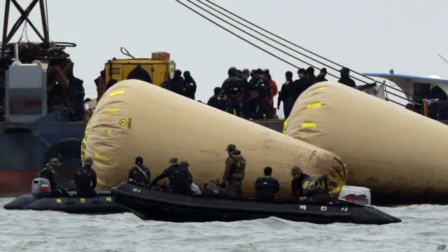 Mergulhadores buscam sobreviventescamisa corinthians vaidebetnaufrágiocamisa corinthians vaidebetbalsa na Coreia do Sul | Crédito: AP